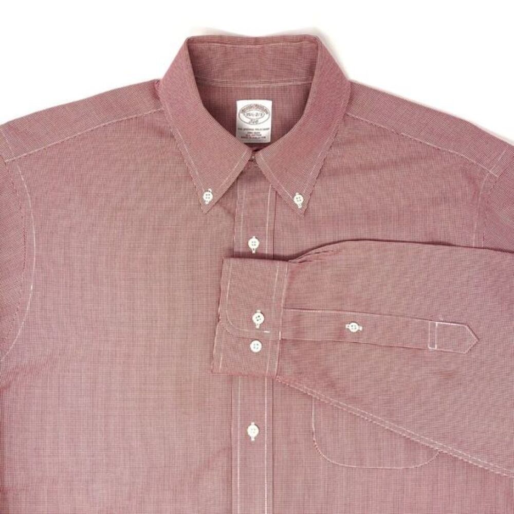 Brooks Brothers 346 Red Men's‎ Long Sleeve Shirt Size Medium